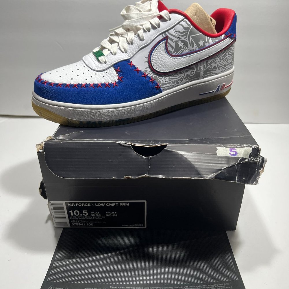 Nike Air Force 1 Low CMFT Puerto Rico - Rare - Size 10.5